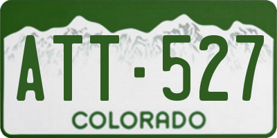 CO license plate ATT527