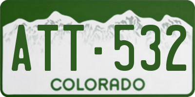 CO license plate ATT532