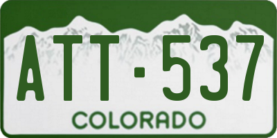 CO license plate ATT537