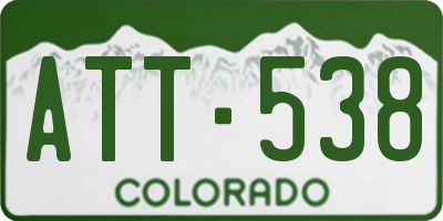 CO license plate ATT538