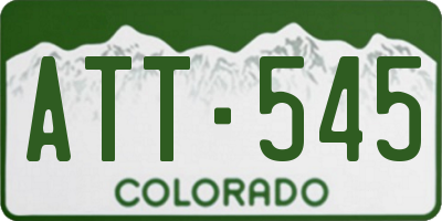 CO license plate ATT545