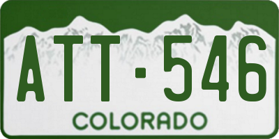 CO license plate ATT546