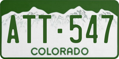 CO license plate ATT547