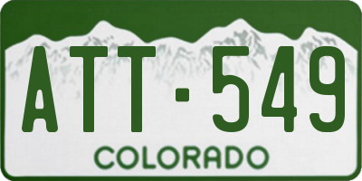 CO license plate ATT549