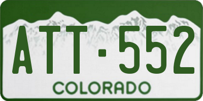 CO license plate ATT552
