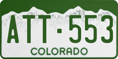 CO license plate ATT553