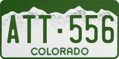 CO license plate ATT556