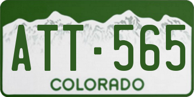 CO license plate ATT565