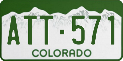 CO license plate ATT571