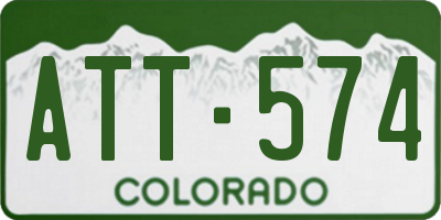 CO license plate ATT574