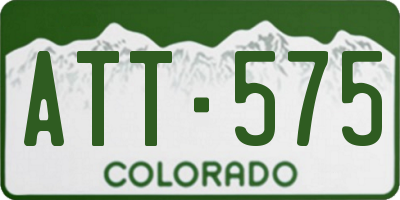 CO license plate ATT575