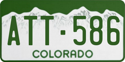 CO license plate ATT586