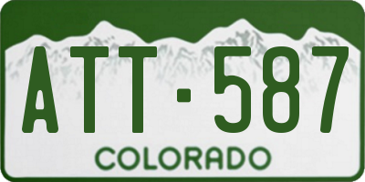 CO license plate ATT587
