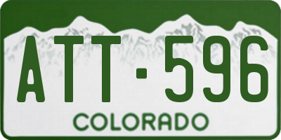 CO license plate ATT596