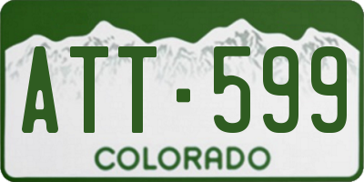 CO license plate ATT599