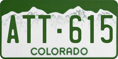 CO license plate ATT615