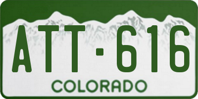 CO license plate ATT616
