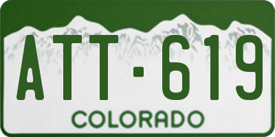 CO license plate ATT619