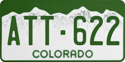 CO license plate ATT622
