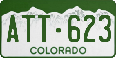 CO license plate ATT623