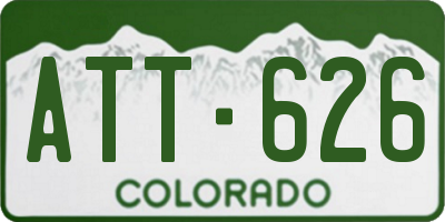CO license plate ATT626