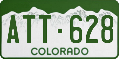 CO license plate ATT628
