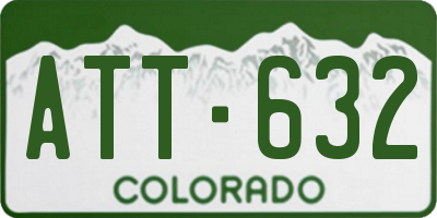 CO license plate ATT632