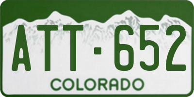 CO license plate ATT652