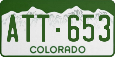CO license plate ATT653