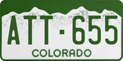 CO license plate ATT655