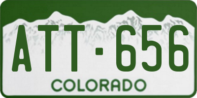 CO license plate ATT656