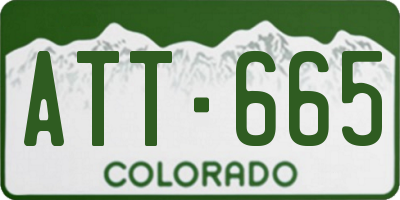 CO license plate ATT665