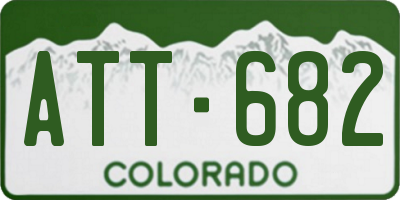 CO license plate ATT682