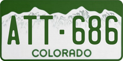 CO license plate ATT686