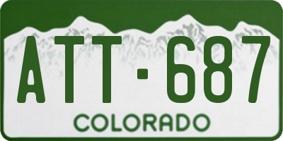 CO license plate ATT687