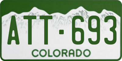 CO license plate ATT693
