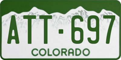 CO license plate ATT697