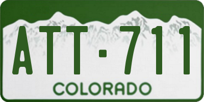 CO license plate ATT711