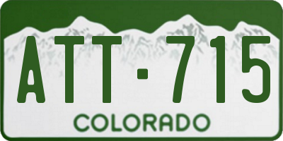 CO license plate ATT715