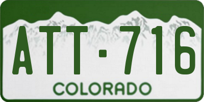 CO license plate ATT716