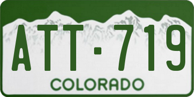 CO license plate ATT719