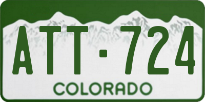 CO license plate ATT724
