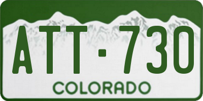 CO license plate ATT730