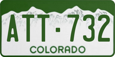 CO license plate ATT732