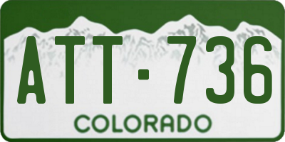 CO license plate ATT736