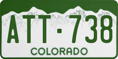 CO license plate ATT738