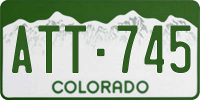 CO license plate ATT745