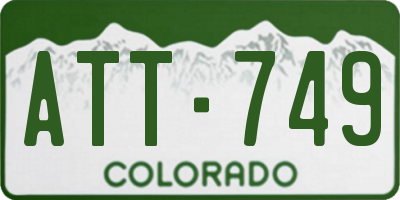 CO license plate ATT749