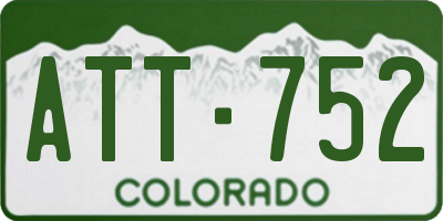 CO license plate ATT752