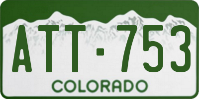 CO license plate ATT753